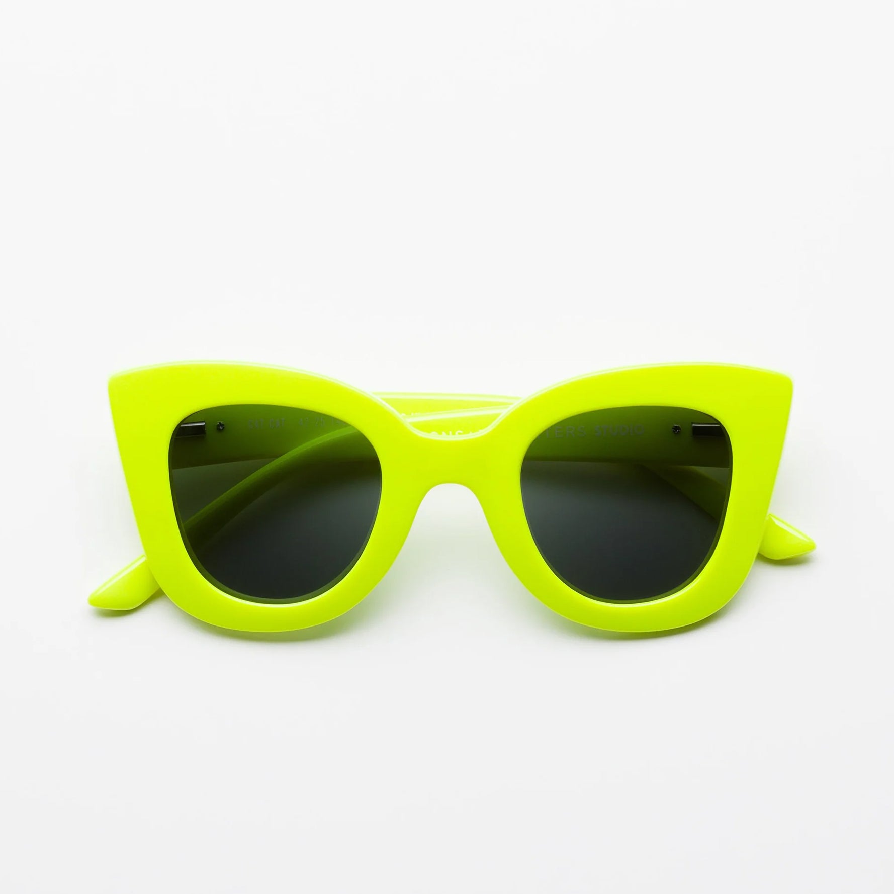 Neon green top cat eye sunglasses