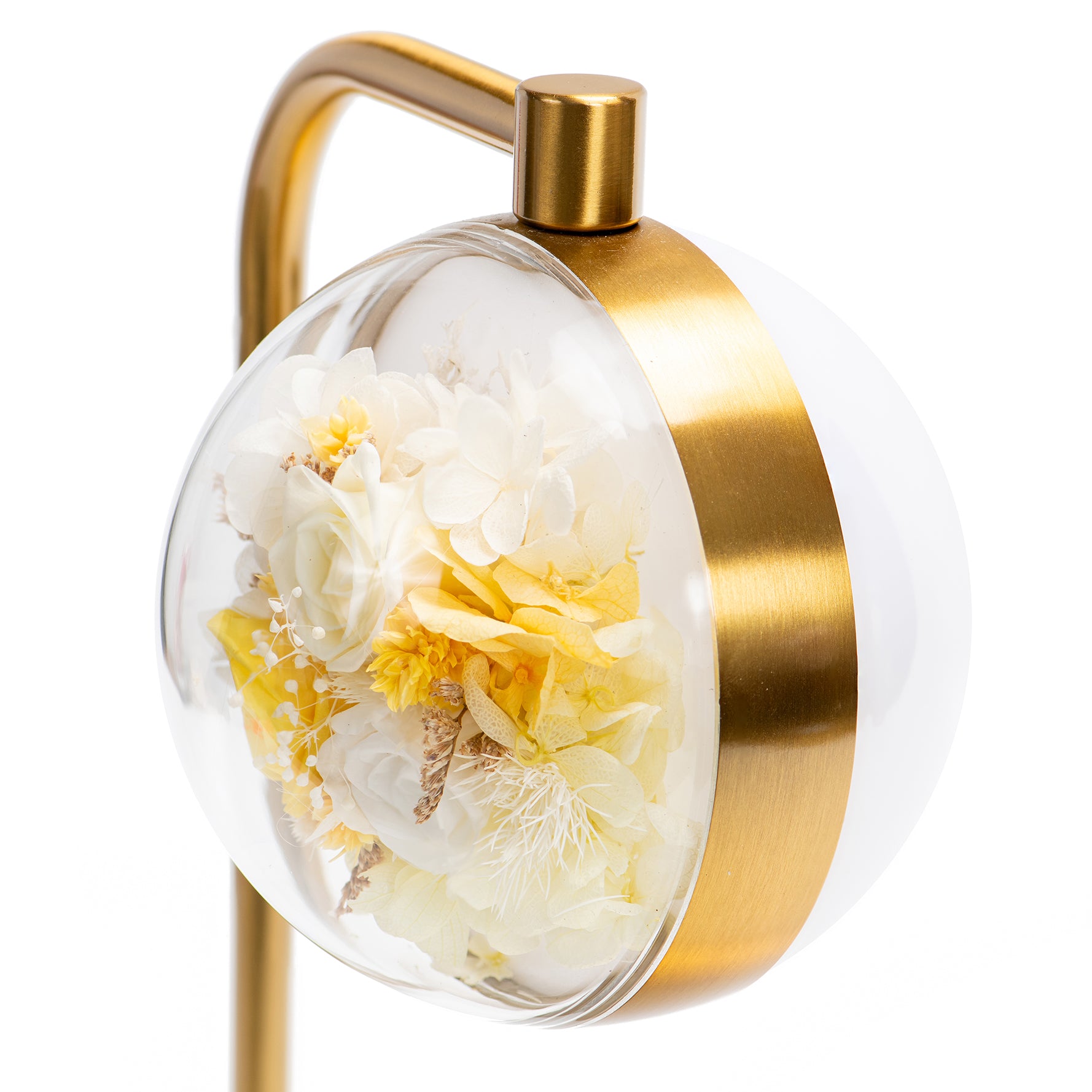 保鲜花及干花无线充电灯座 - 活力盛放(黄色)