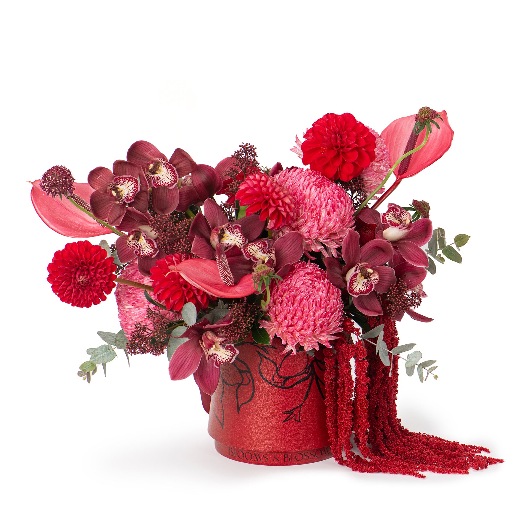 Radiant Ruby Bloom Bucket