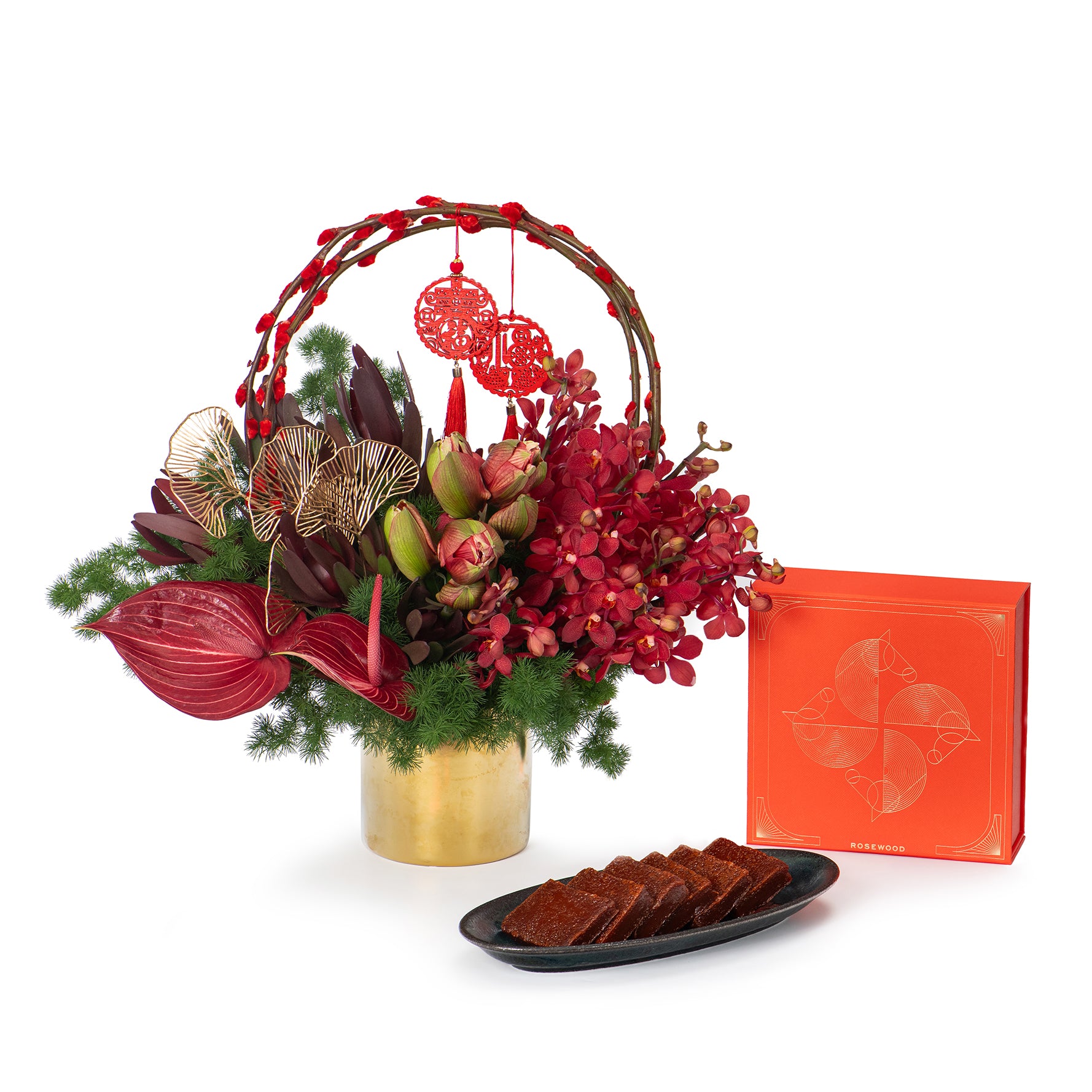 Chinese New Year Pudding (1000g) and Harmony's Halo Flower Gift Set