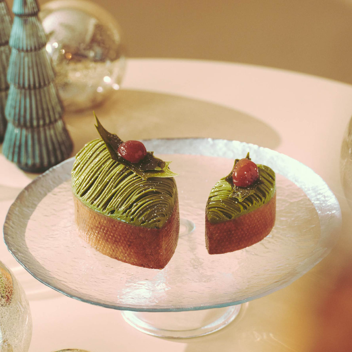 Matcha & Chestnut Mont Blanc Tart
