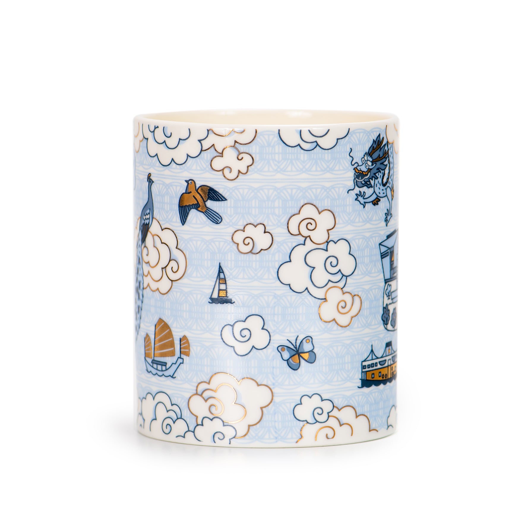 Scented Candle with Rosewood Willow Pattern