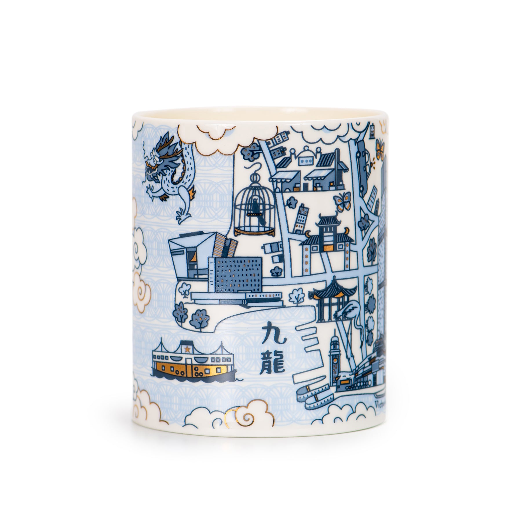 Scented Candle with Rosewood Willow Pattern