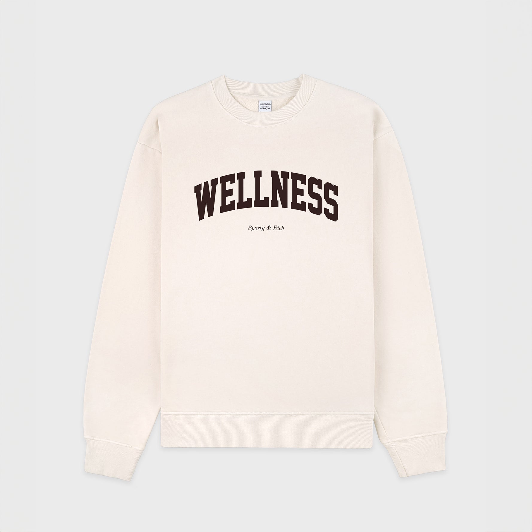 Sporty & Rich - Wellness Ivy Crewneck Cream Chocolate