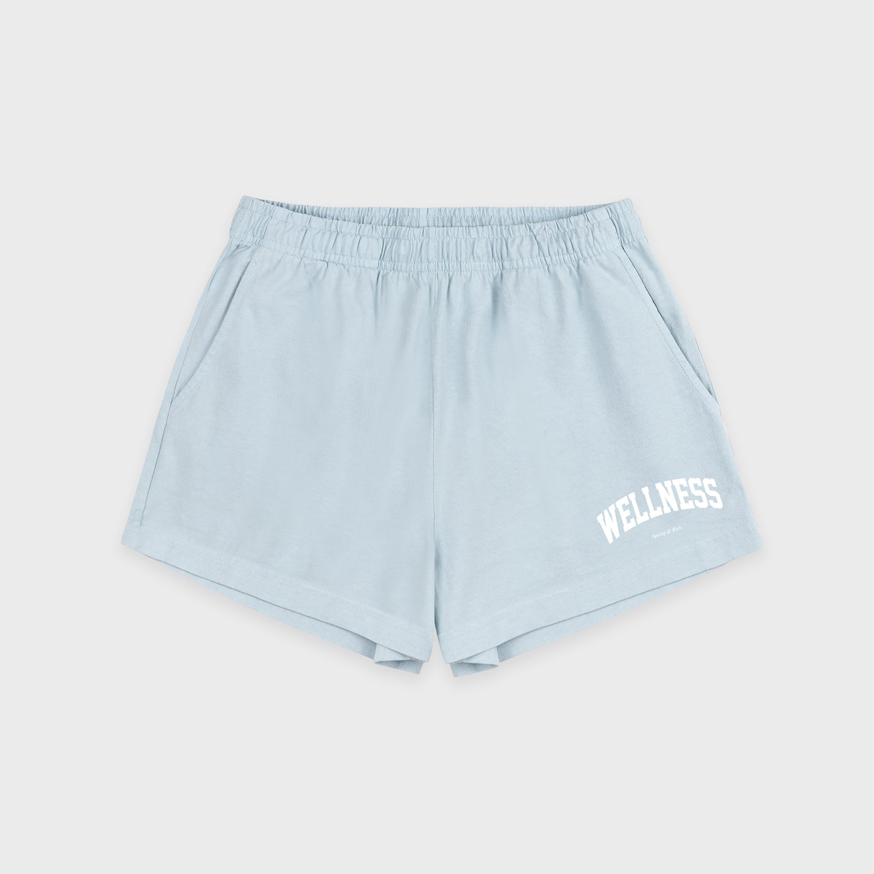 Sporty & Rich - Wellness Ivy Disco Shorts Asaya Blue White