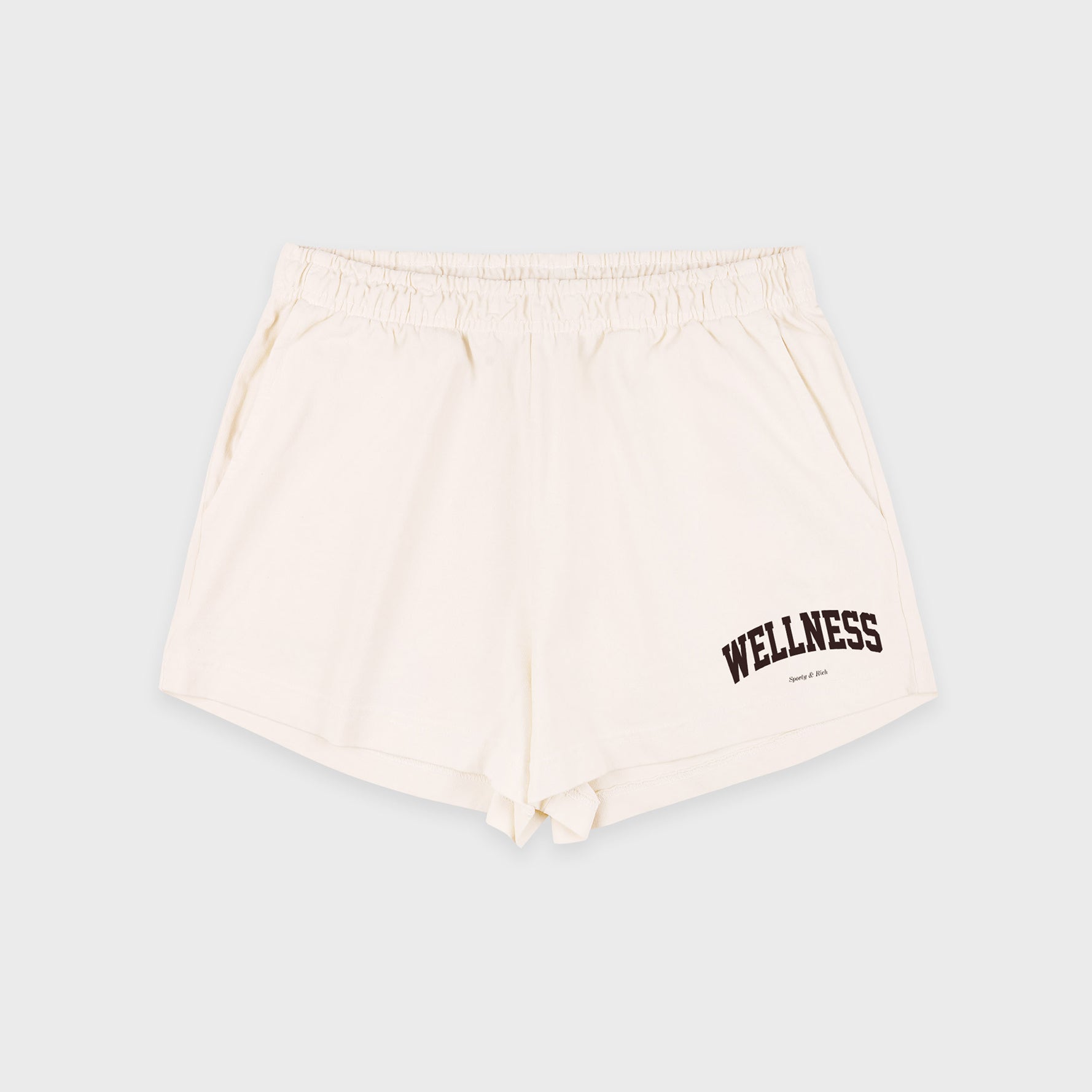 Sporty & Rich - Wellness Ivy Disco Shorts Cream Chocolate