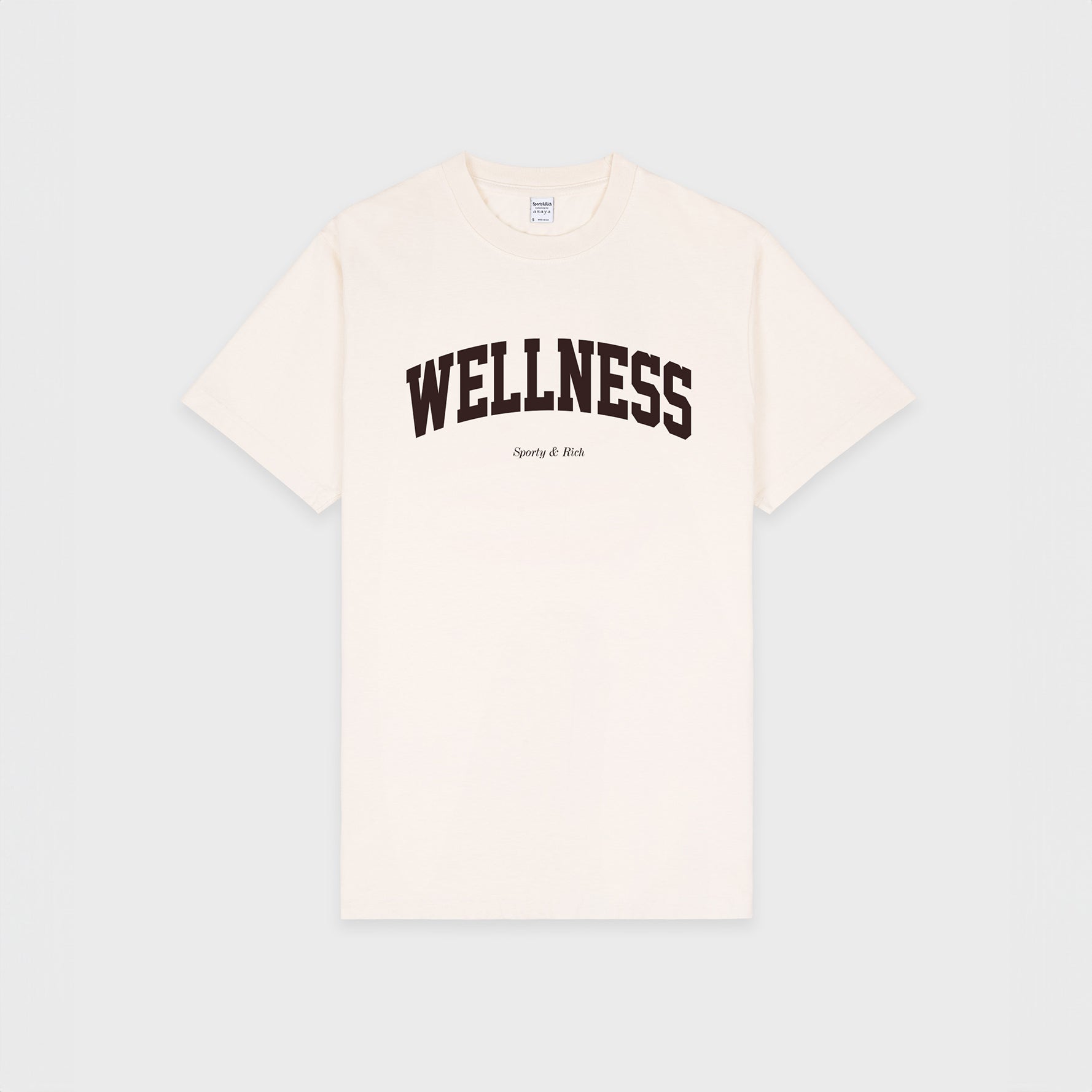 Sporty & Rich - Wellness Ivy T-Shirt Cream Chocolate