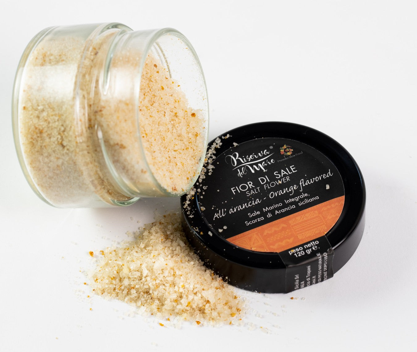 Artisanal Marine Flower Salt of Trapani "Slow Food" with Orange Zests