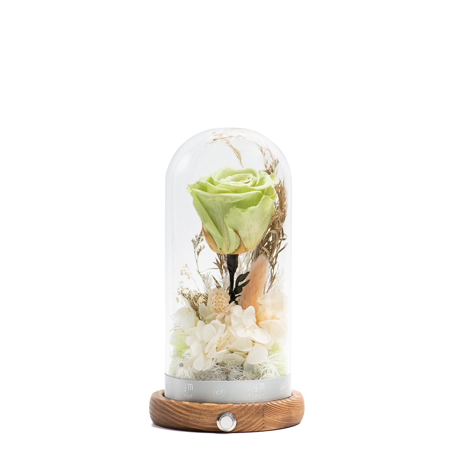 Flowers with Glass Dome - Floral Oasis (Green)