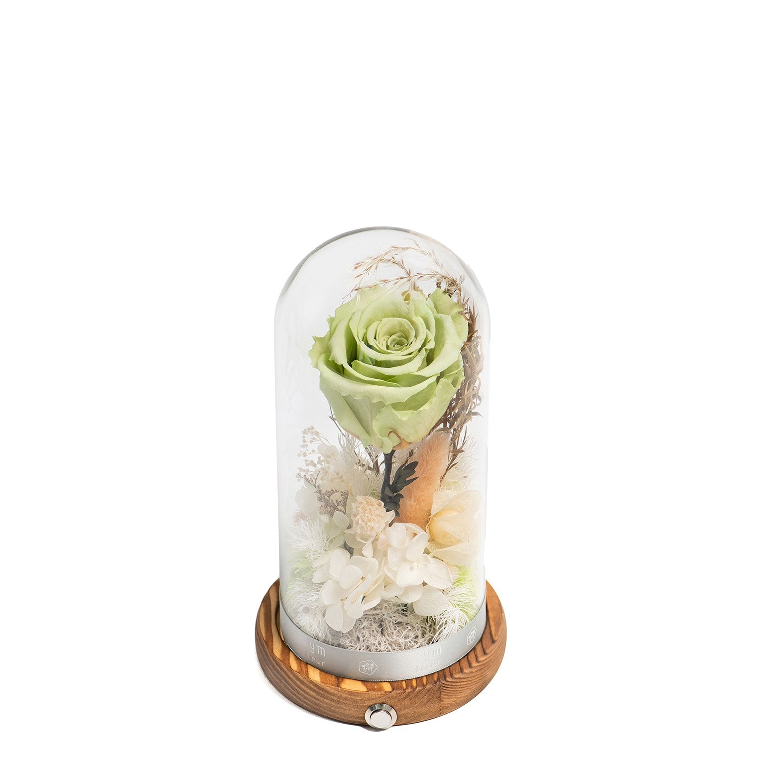 Flowers with Glass Dome - Floral Oasis (Green)