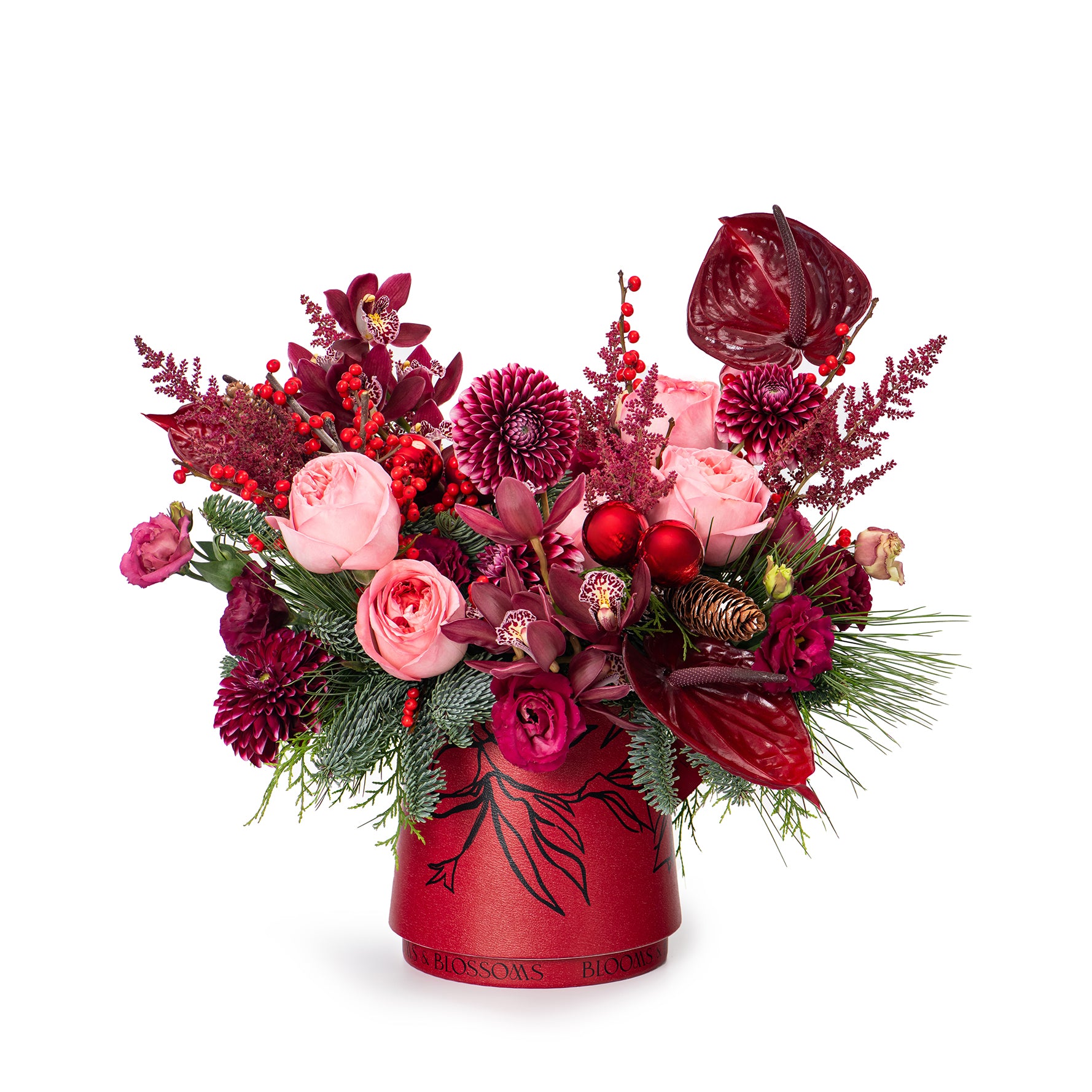 Merry & Bright Blossom Bucket