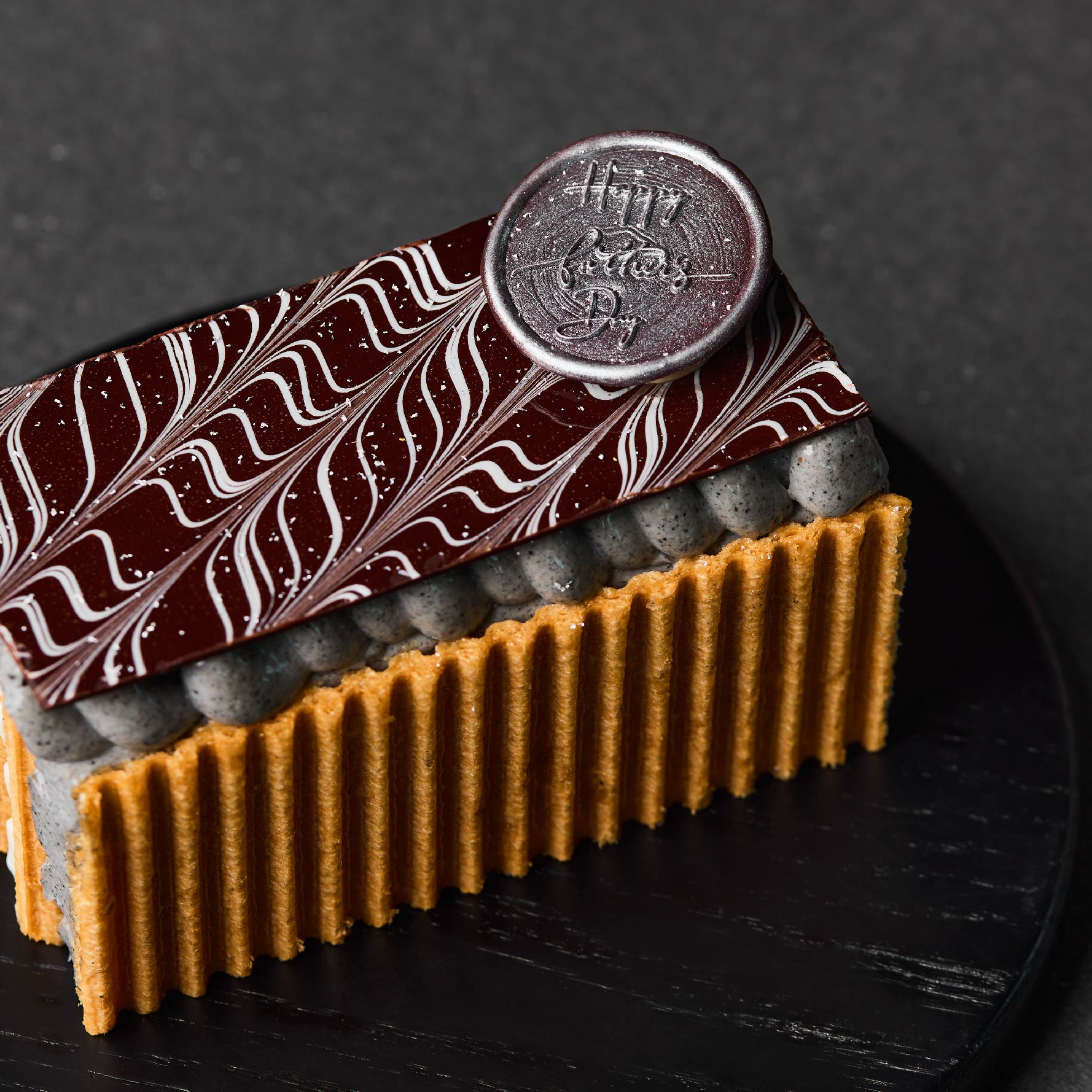 Black Sesame Millefeuille Cake