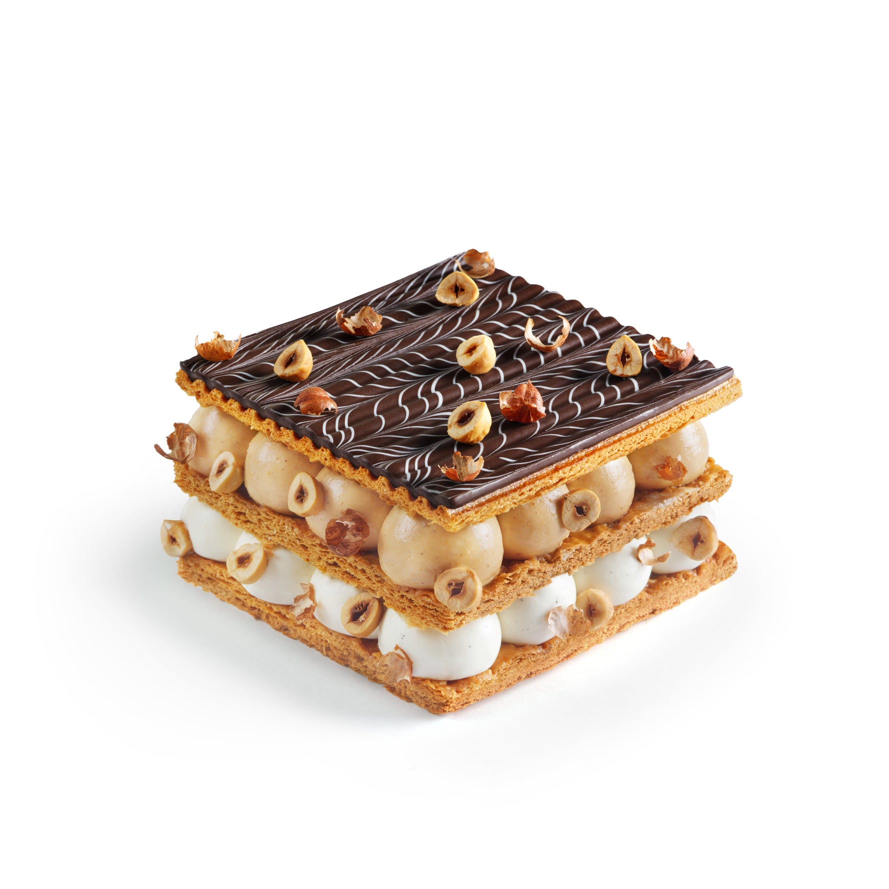 Hazelnut, Macadamia & Vanilla Millefeuille