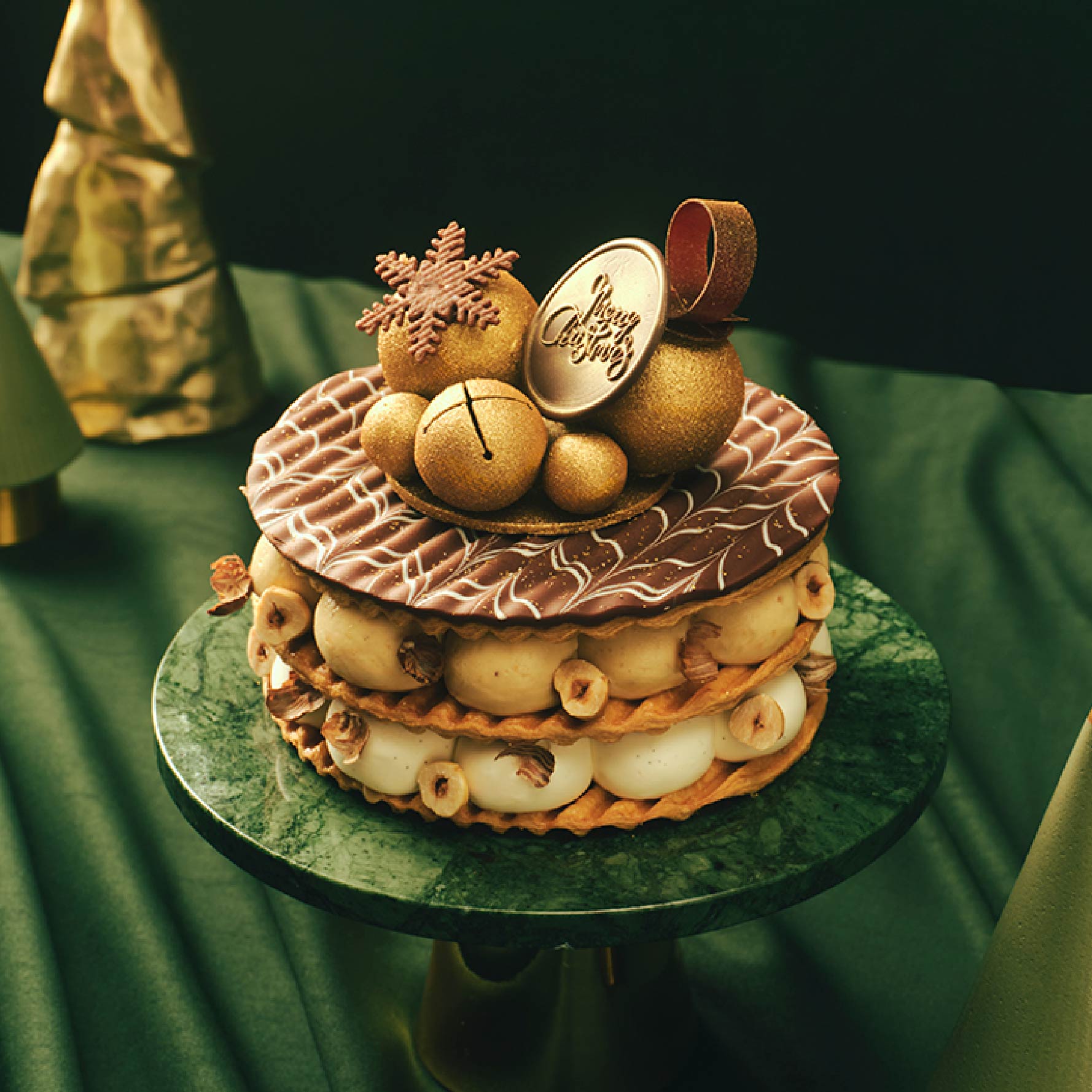 Hazelnut & Macadamia Christmas Millefeuille