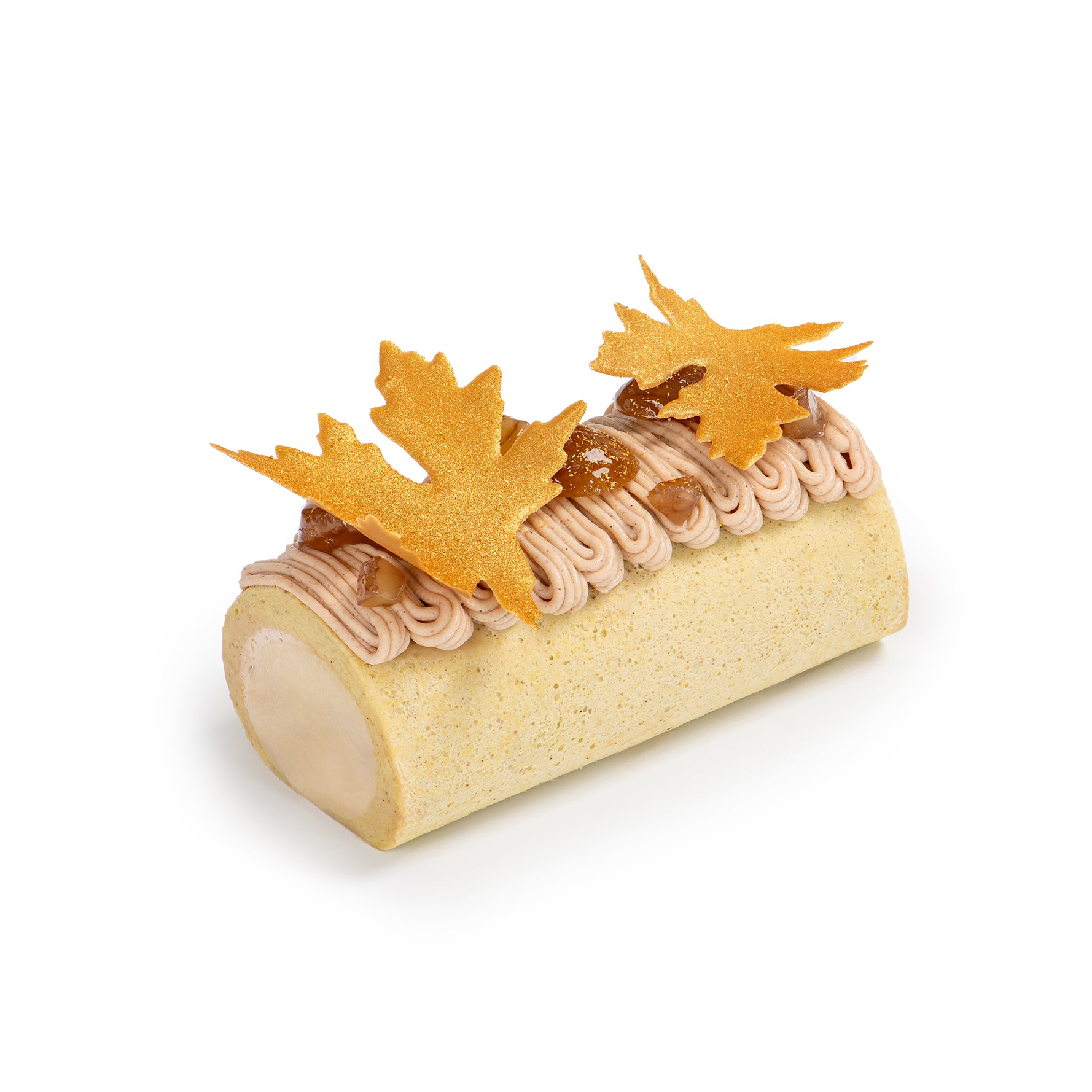 Pear Chestnut Christmas Roll Cake