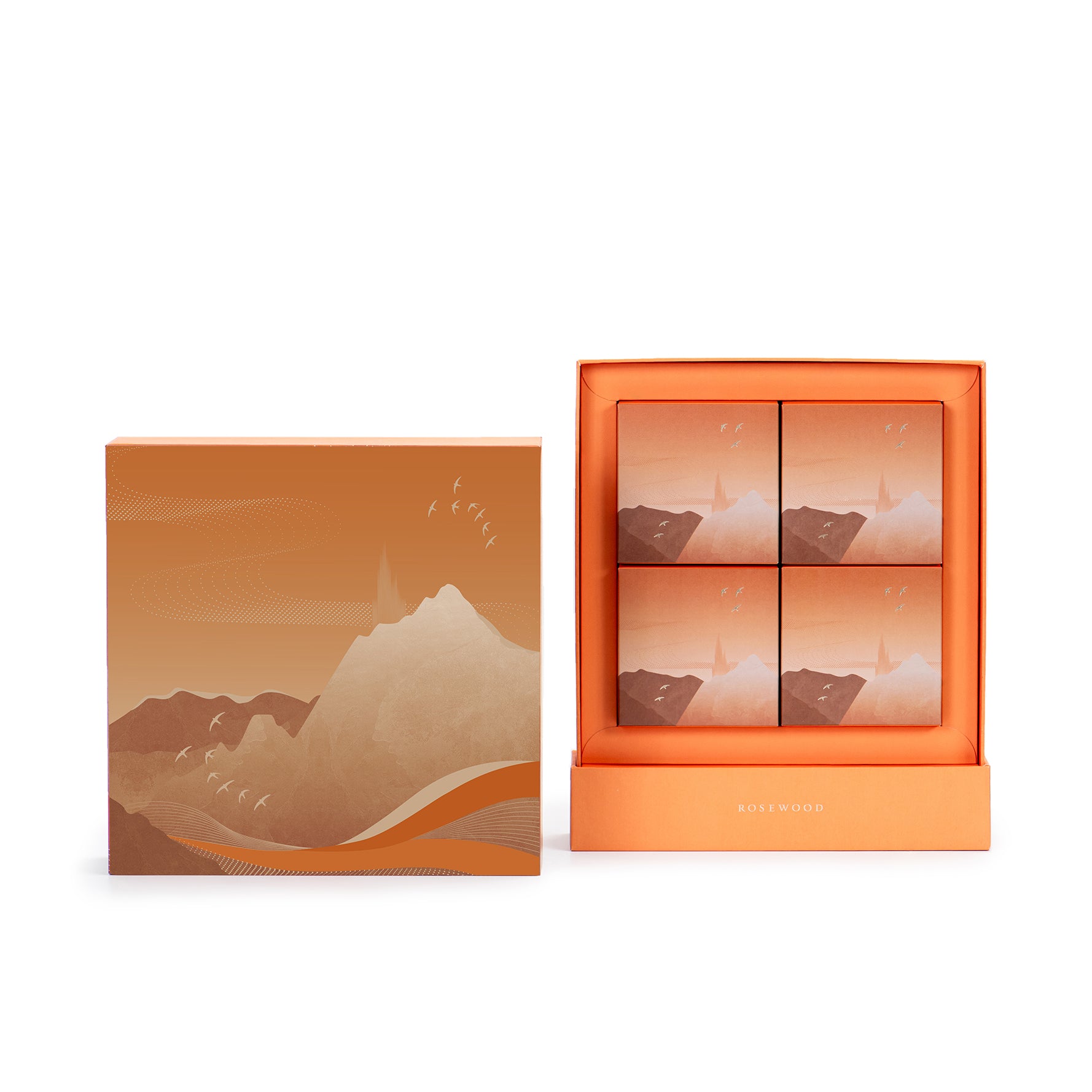 Rosewood Traditional White Lotus Seed Paste Mooncakes with Double Egg Yolks (4pcs)